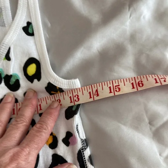 Vintage Delia*s Rainbow Leopard Print Ribbed Tank Top - Large | 90s/Early 00s - Picture 10 of 11